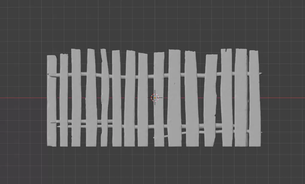 Weathered Fence Low-poly 3D model_17