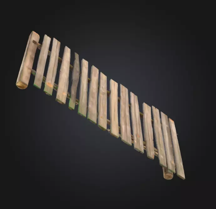 Weathered Fence Low-poly 3D model_14