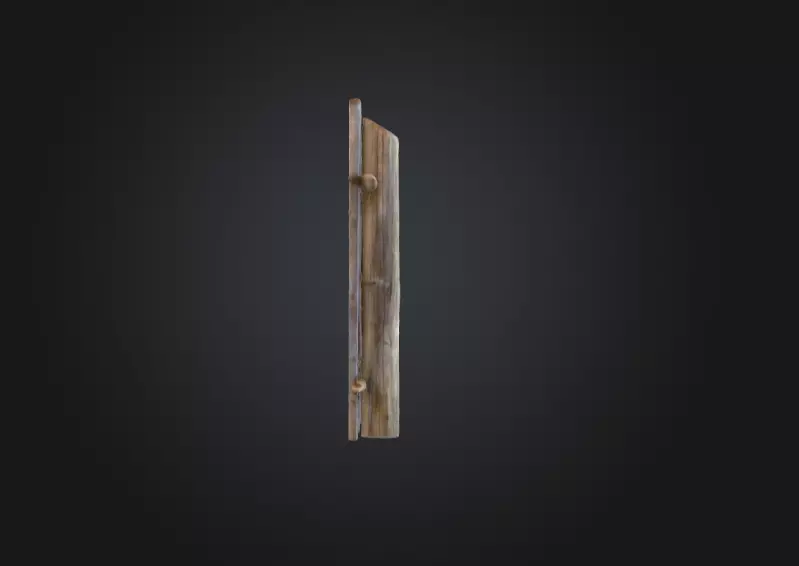 Weathered Fence Low-poly 3D model_7