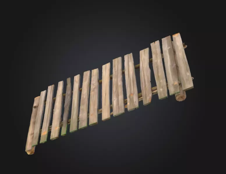 Weathered Fence Low-poly 3D model_13