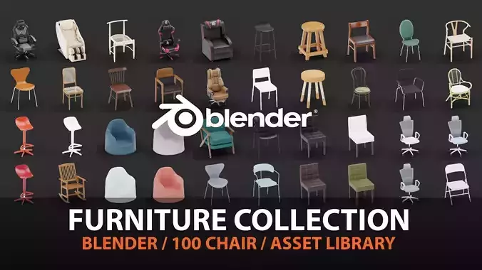 100 Chair Model Collection Vol 18