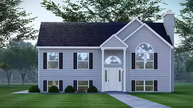 Contemporary Two Story American House   Modern Exterior 