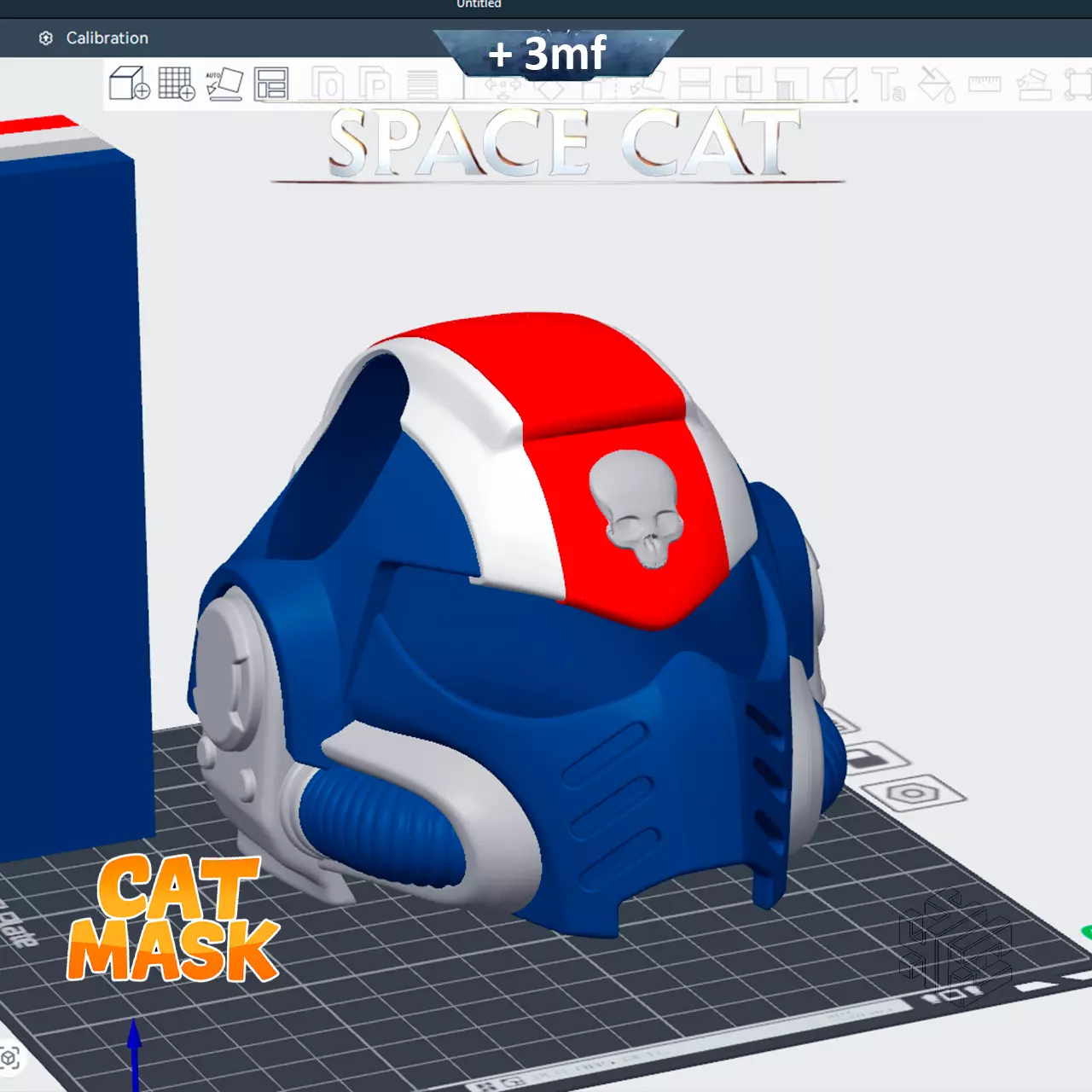Space Marine Helmet for Cats 3D Printable Pet Cosplay 3D print model_2