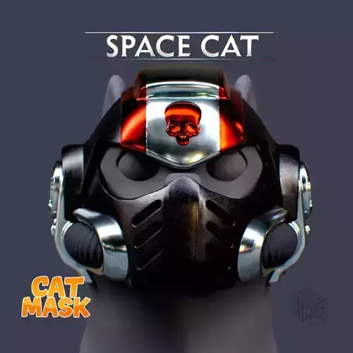 Space Marine Helmet for Cats 3D Printable Pet Cosplay
