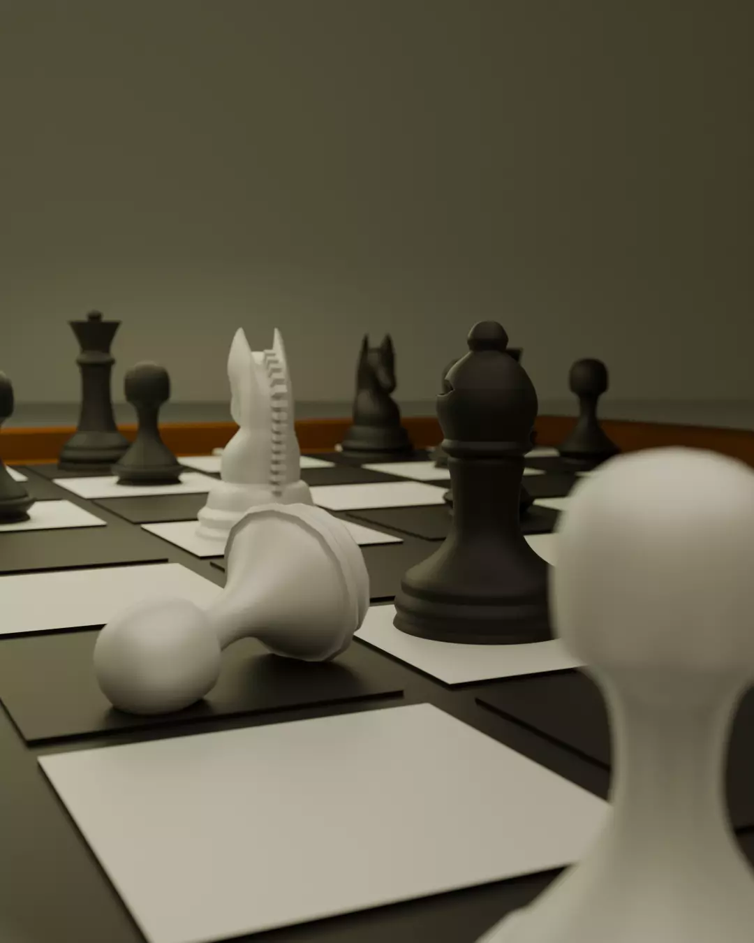 CHESS BOARD Low-poly 3D model_1