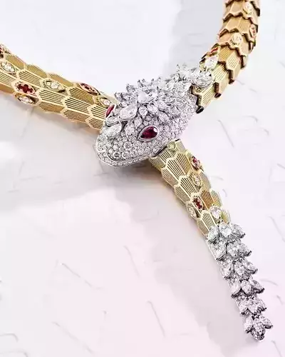 bulgari serpenti necklace 3d model Low-poly 3D model