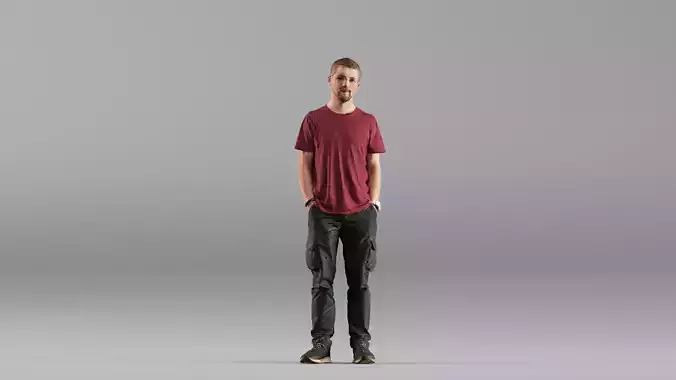 001657 Man in Casual Clothing