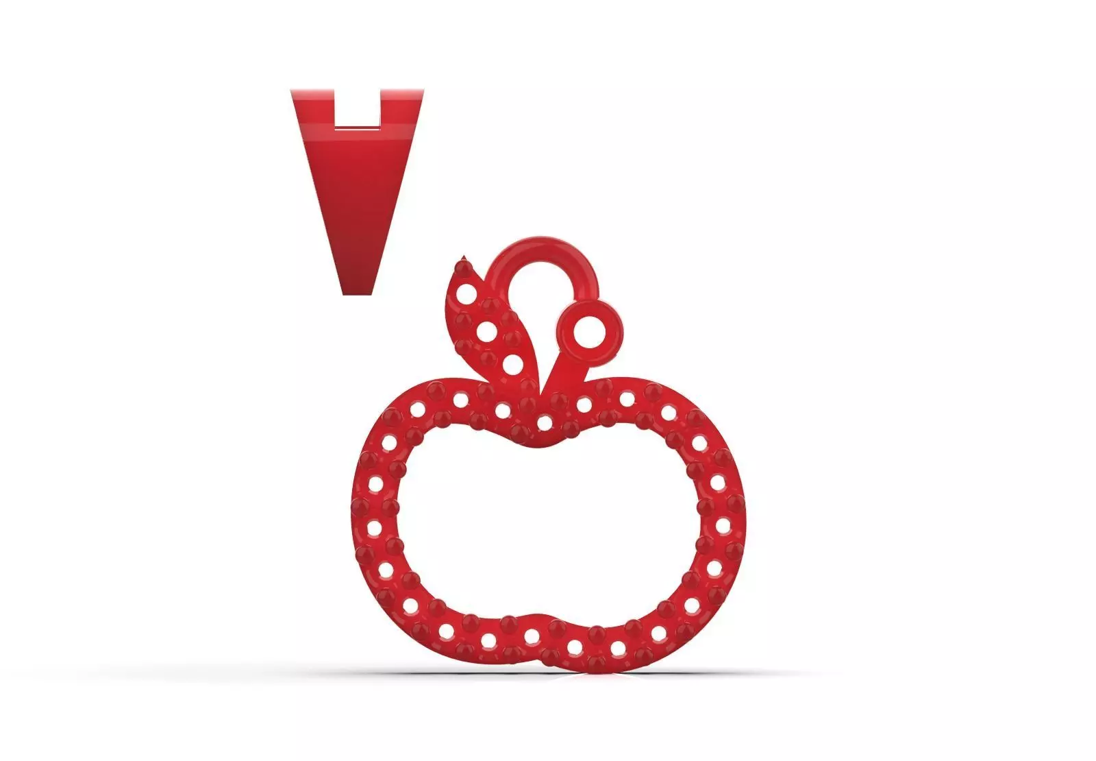 Apple Pendant Model A Symbol of Life and Shine jp0333 3D print model_15