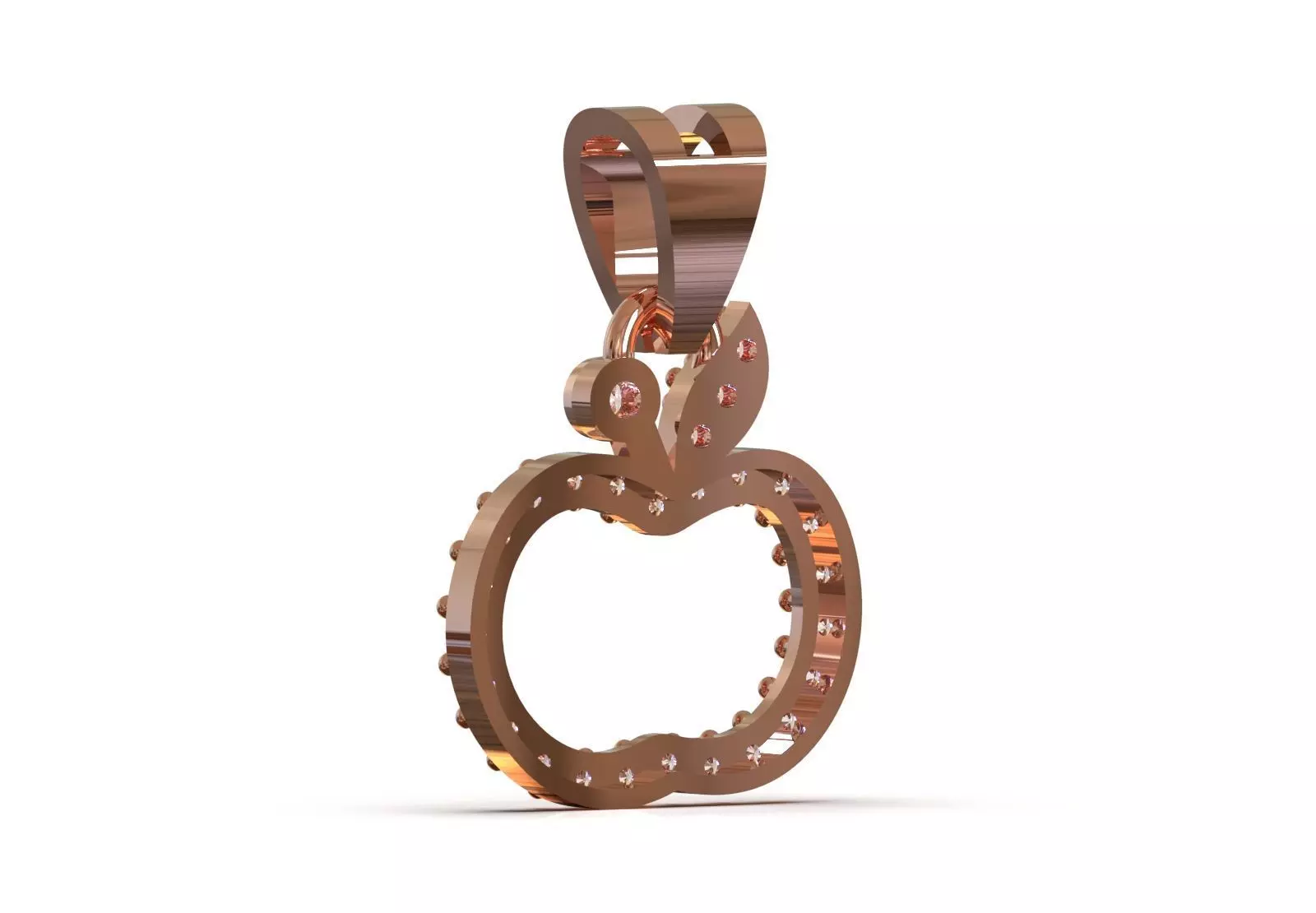 Apple Pendant Model A Symbol of Life and Shine jp0333 3D print model_4