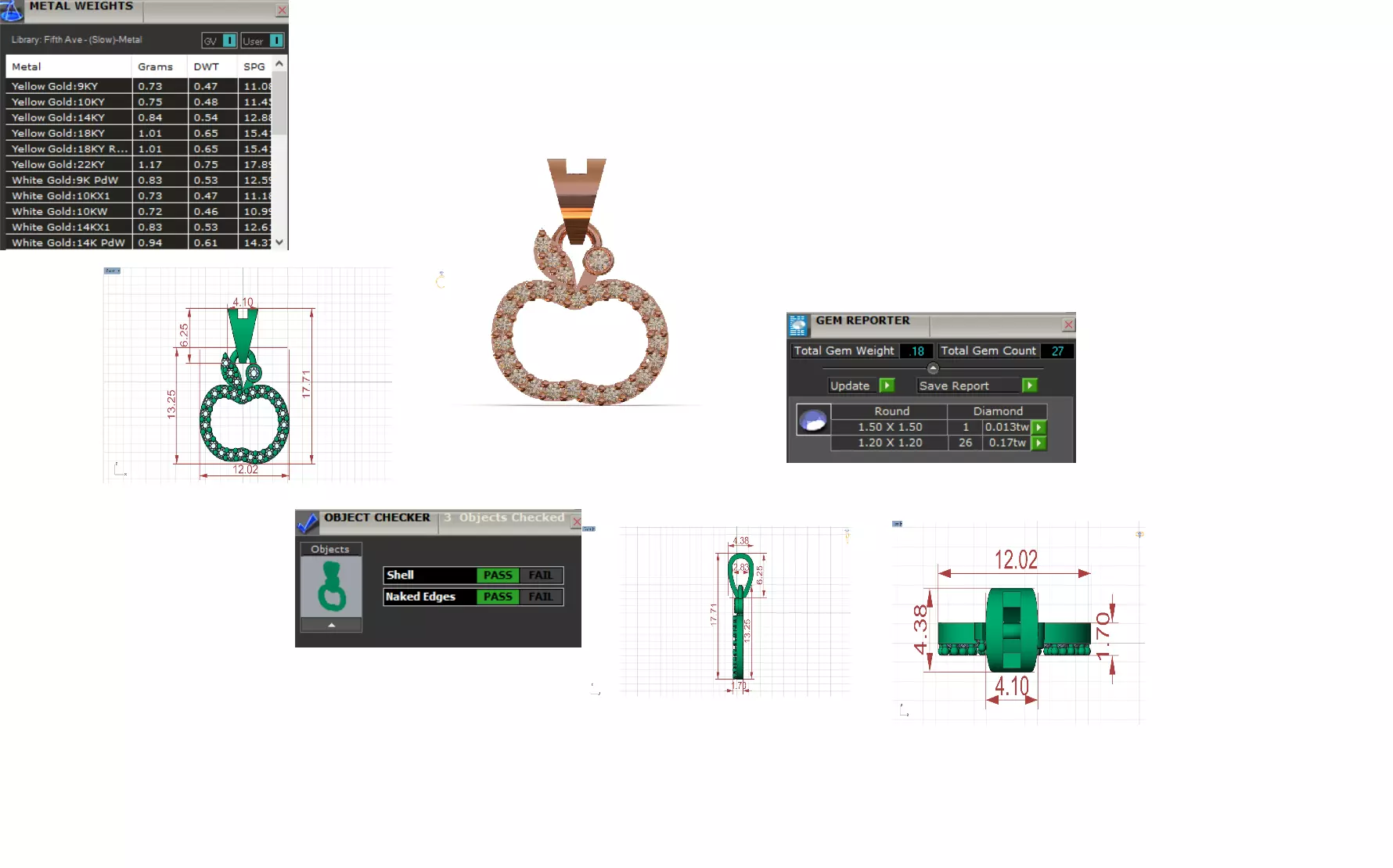 Apple Pendant Model A Symbol of Life and Shine jp0333 3D print model_0