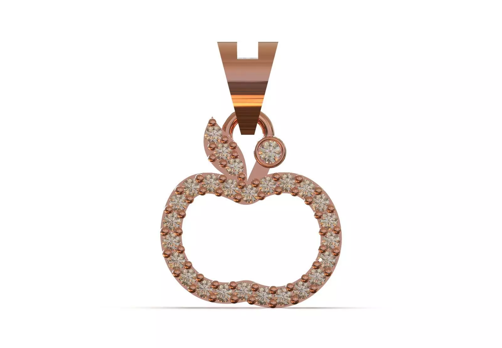 Apple Pendant Model A Symbol of Life and Shine jp0333 3D print model_1