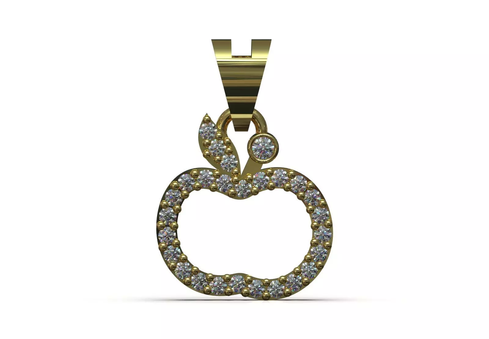 Apple Pendant Model A Symbol of Life and Shine jp0333 3D print model_13