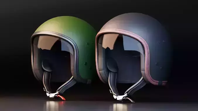 Vintage Open Face Motorcycle Helmet