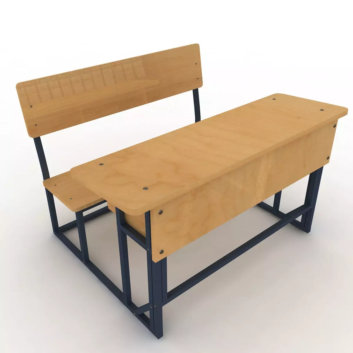 School desk Low-poly 3D model