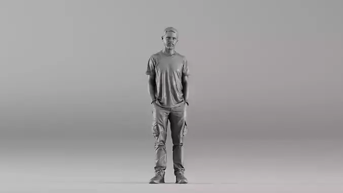 001657 Man in Casual Clothing 3dp 3D print model
