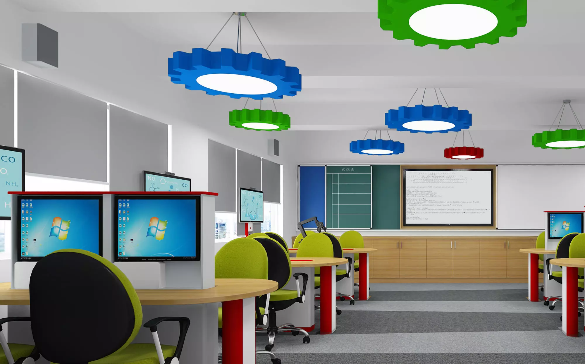 School Classroom 3D model_4