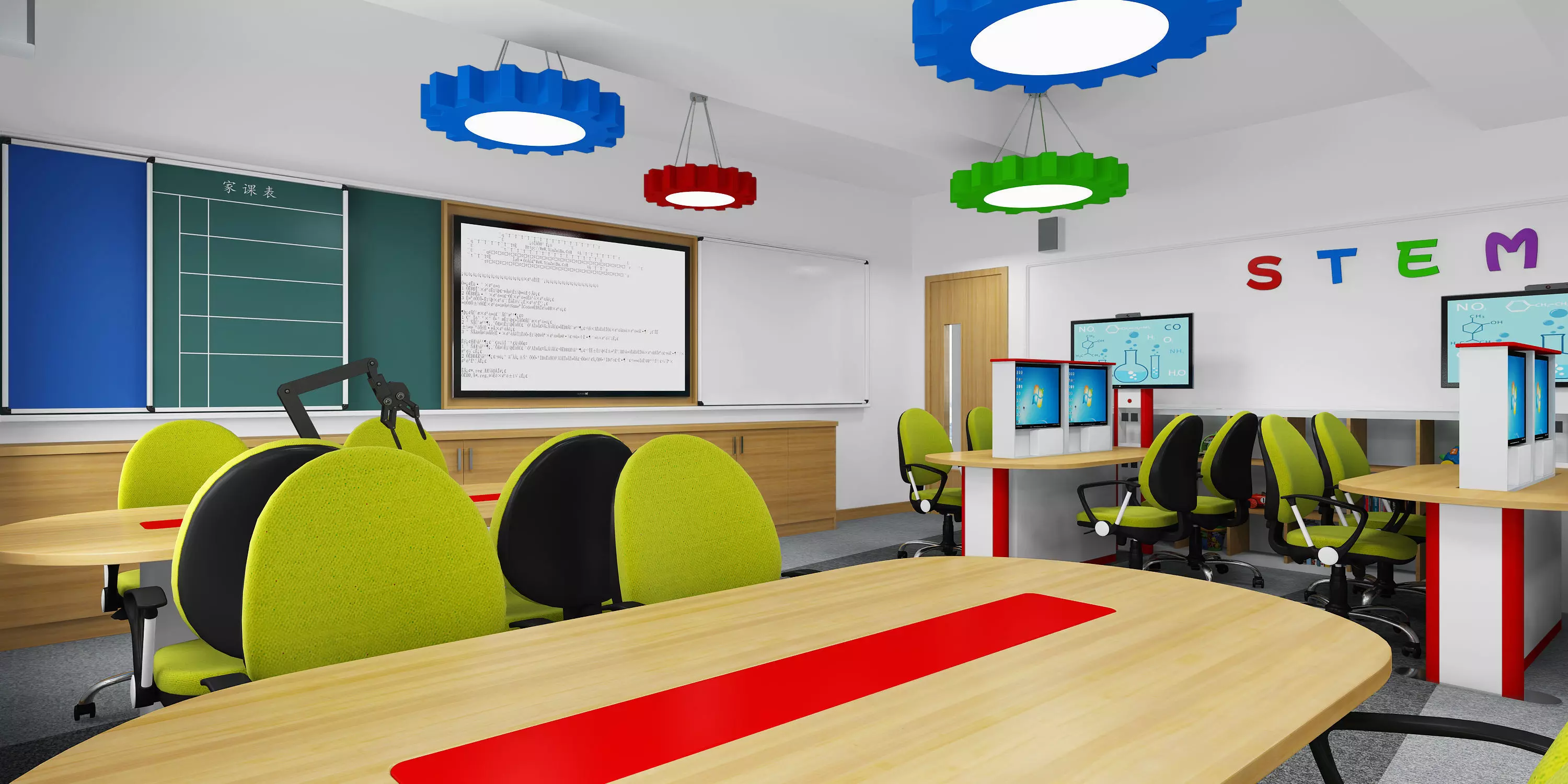 School Classroom 3D model_1