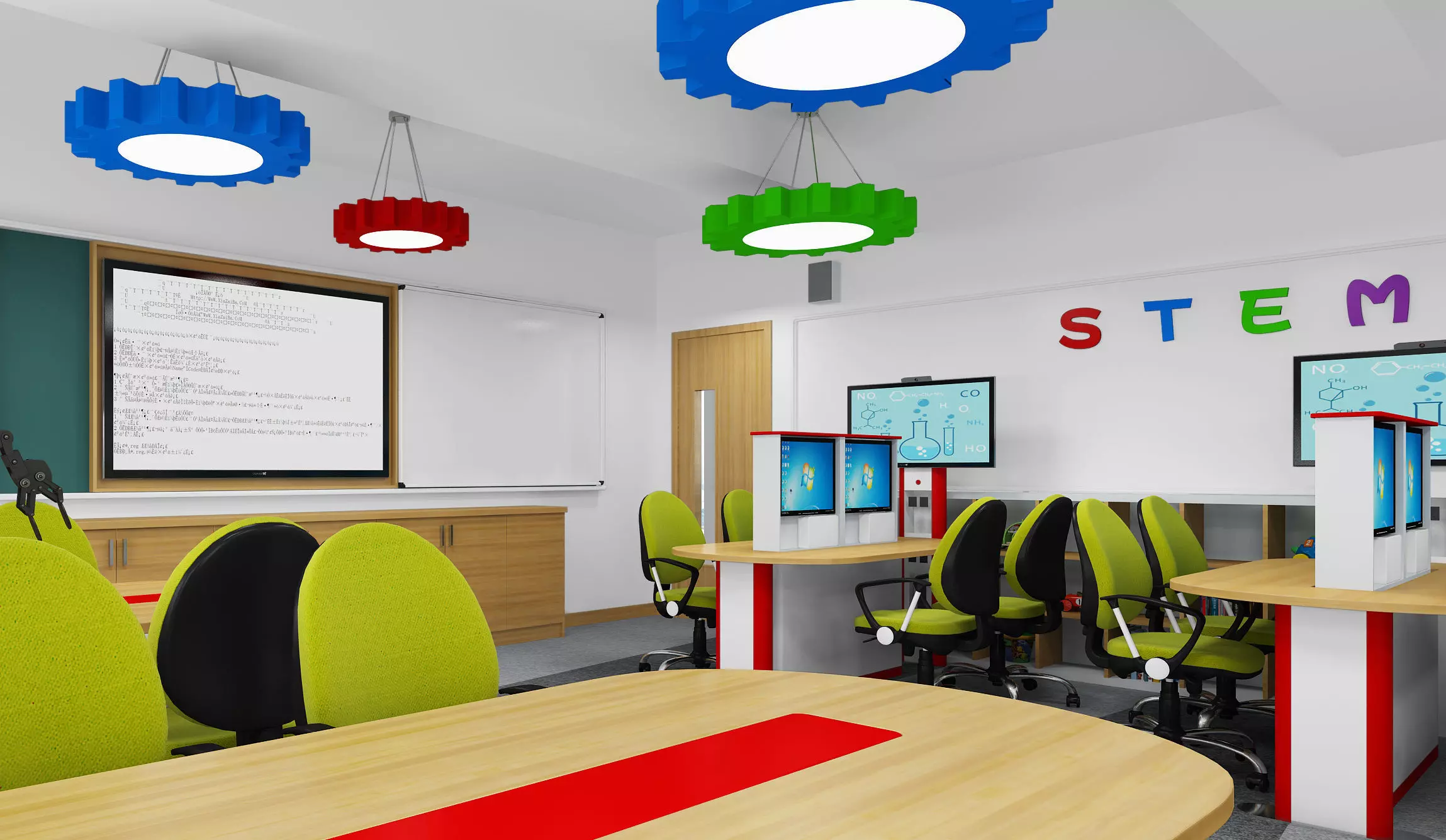 School Classroom 3D model_2