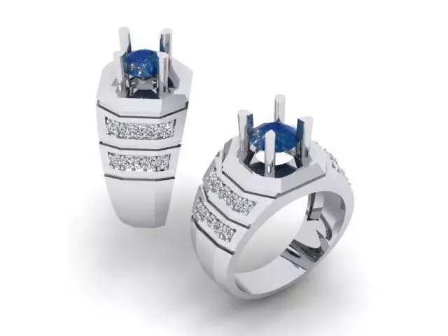 Unlocking the Class Diamond Rings for Men 3D print model_1