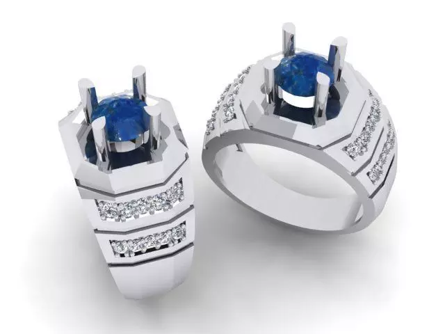 Unlocking the Class Diamond Rings for Men 3D print model_0