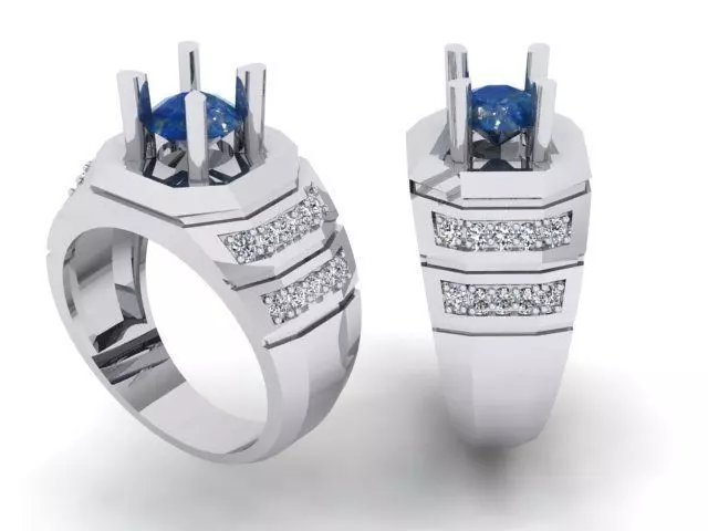 Unlocking the Class Diamond Rings for Men 3D print model_2