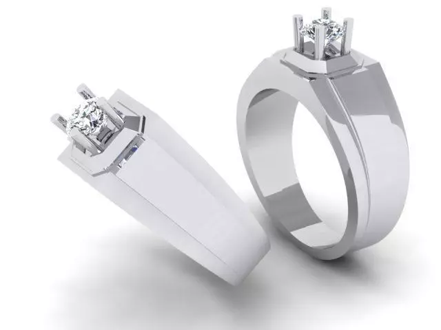 Unlocking the Class Diamond Rings for Men 3D print model_2