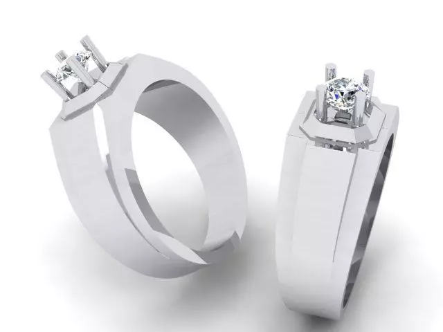 Unlocking the Class Diamond Rings for Men 3D print model_1