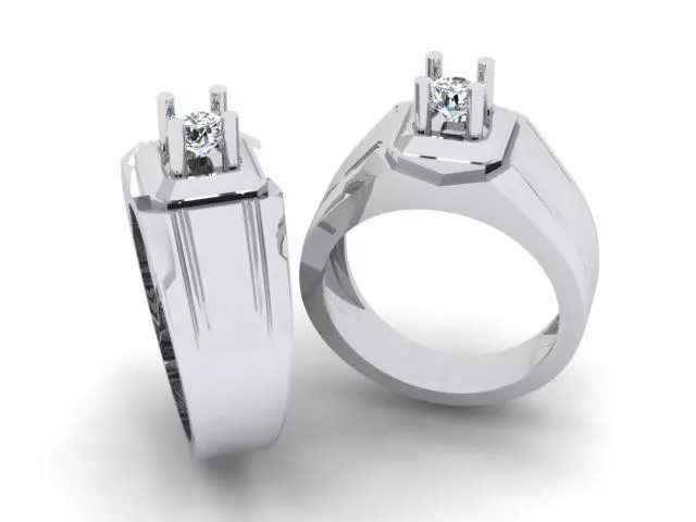 Unlocking the Class Diamond Rings for Men 3D print model_0