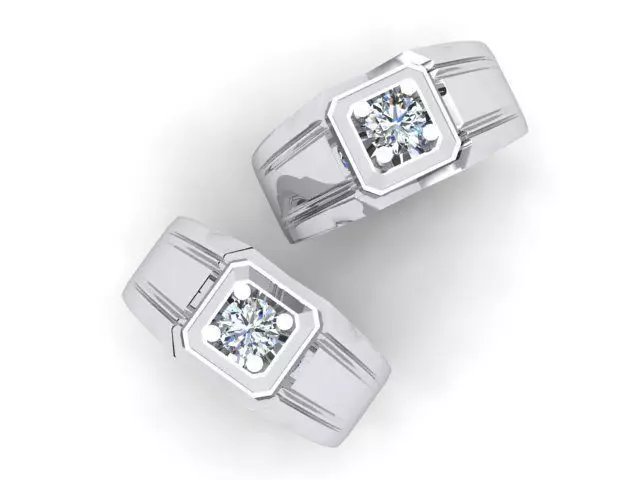 Unlocking the Class Diamond Rings for Men 3D print model_1