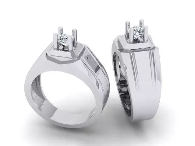Unlocking the Class Diamond Rings for Men 3D print model_2