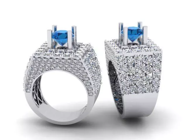 Unlocking the Class Diamond Rings for Men 3D print model_1