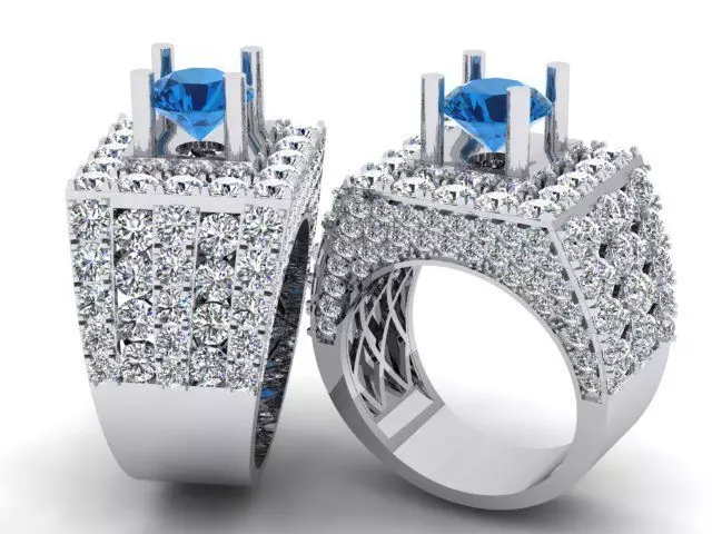 Unlocking the Class Diamond Rings for Men 3D print model_0