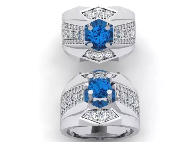 Unlocking the Class Diamond Rings for Men 3D print model_1