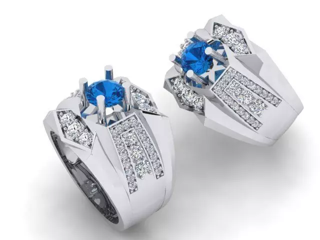 Unlocking the Class Diamond Rings for Men 3D print model_0