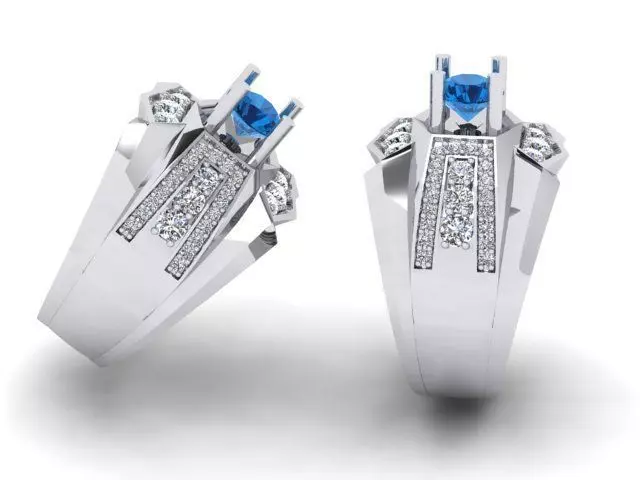 Unlocking the Class Diamond Rings for Men 3D print model_2