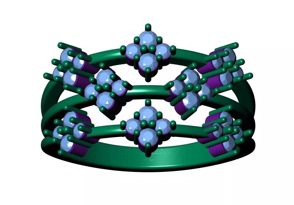 Solitaire ring 3D print model_7