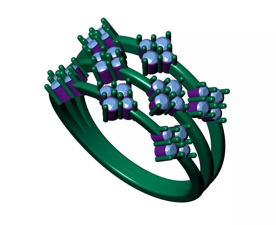 Solitaire ring 3D print model_13