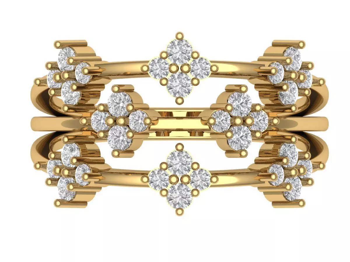 Solitaire ring 3D print model_2