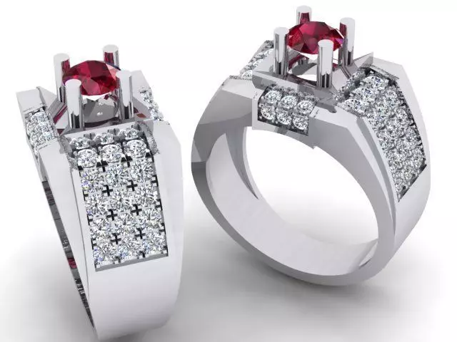 Unlocking the Class Diamond Rings for Men 3D print model_0