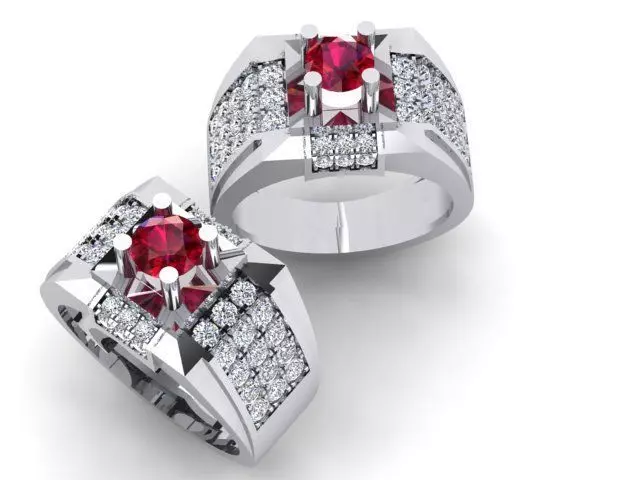 Unlocking the Class Diamond Rings for Men 3D print model_1