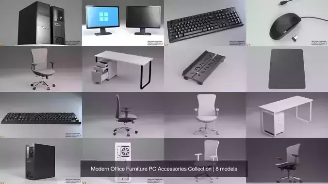 Modern Office Furniture PC Accessories Collection