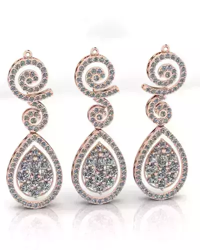 free jewelry set pear shape erring and pendat