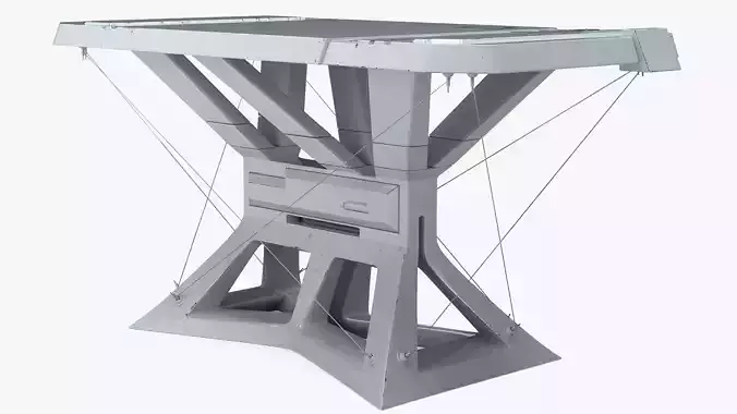 Table Sci-Fi Low-poly 3D model Table Sci-Fi Low-poly 3D model
