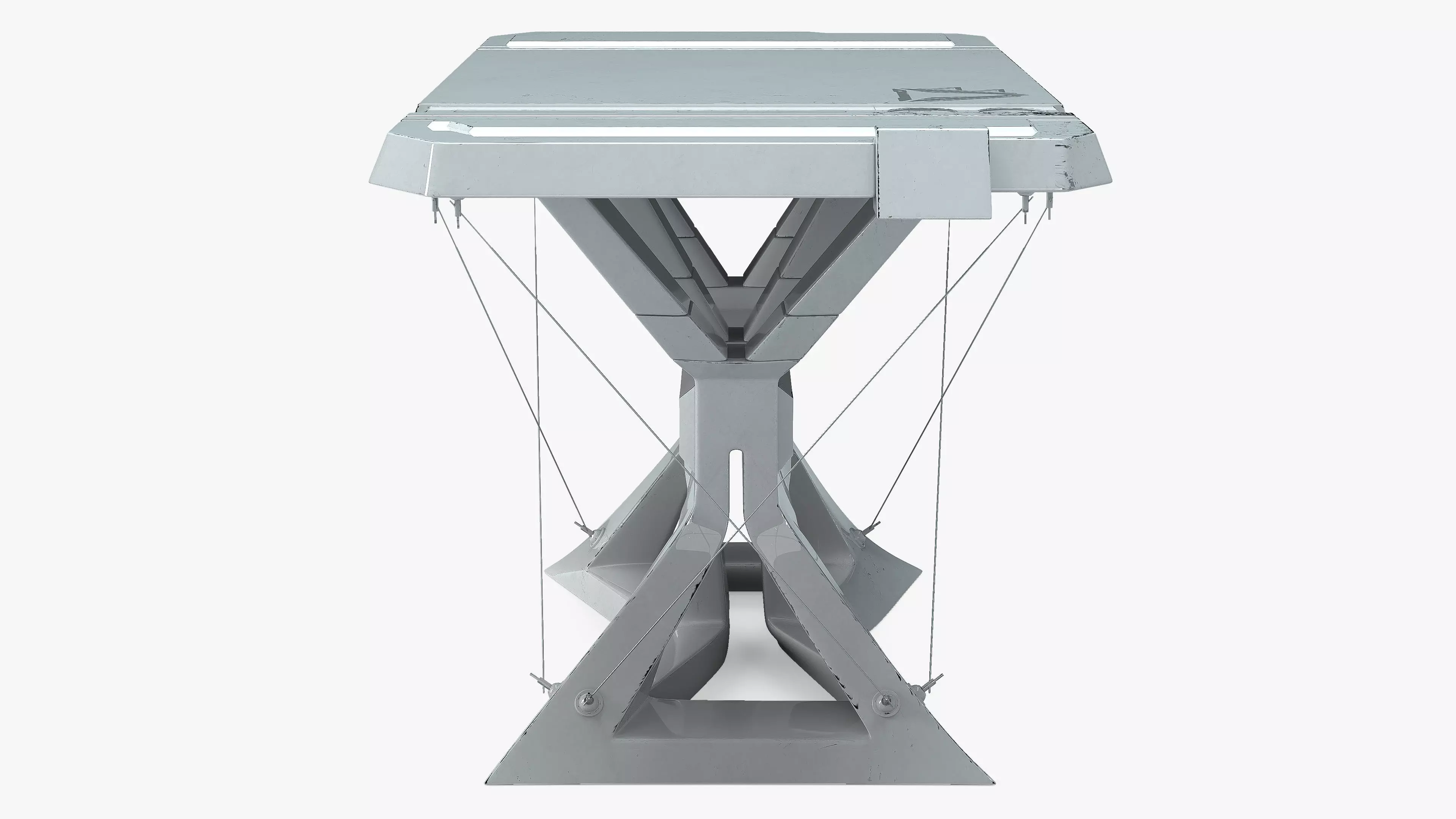 Table Sci-Fi Low-poly 3D model_1