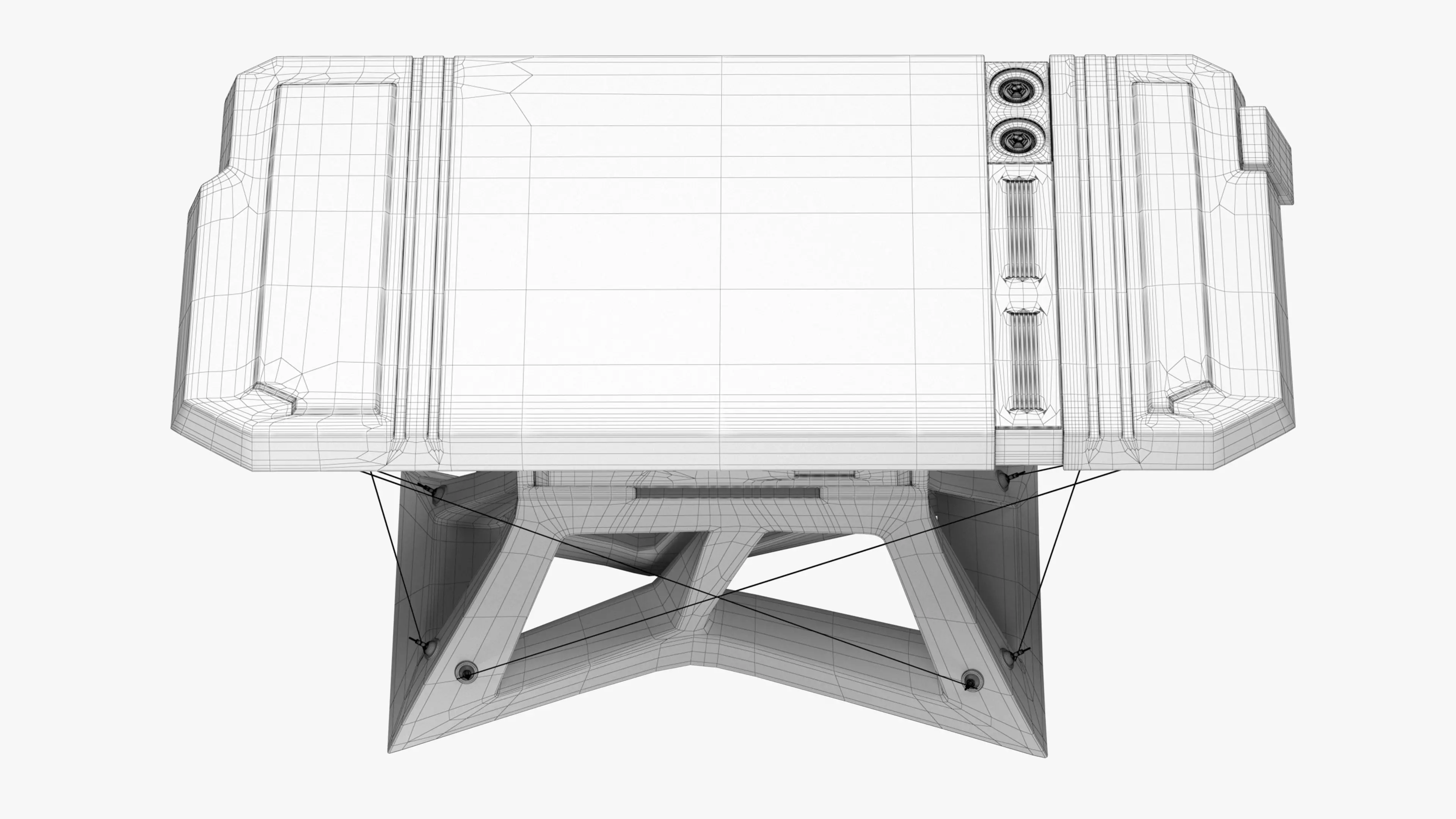 Table Sci-Fi Low-poly 3D model_6