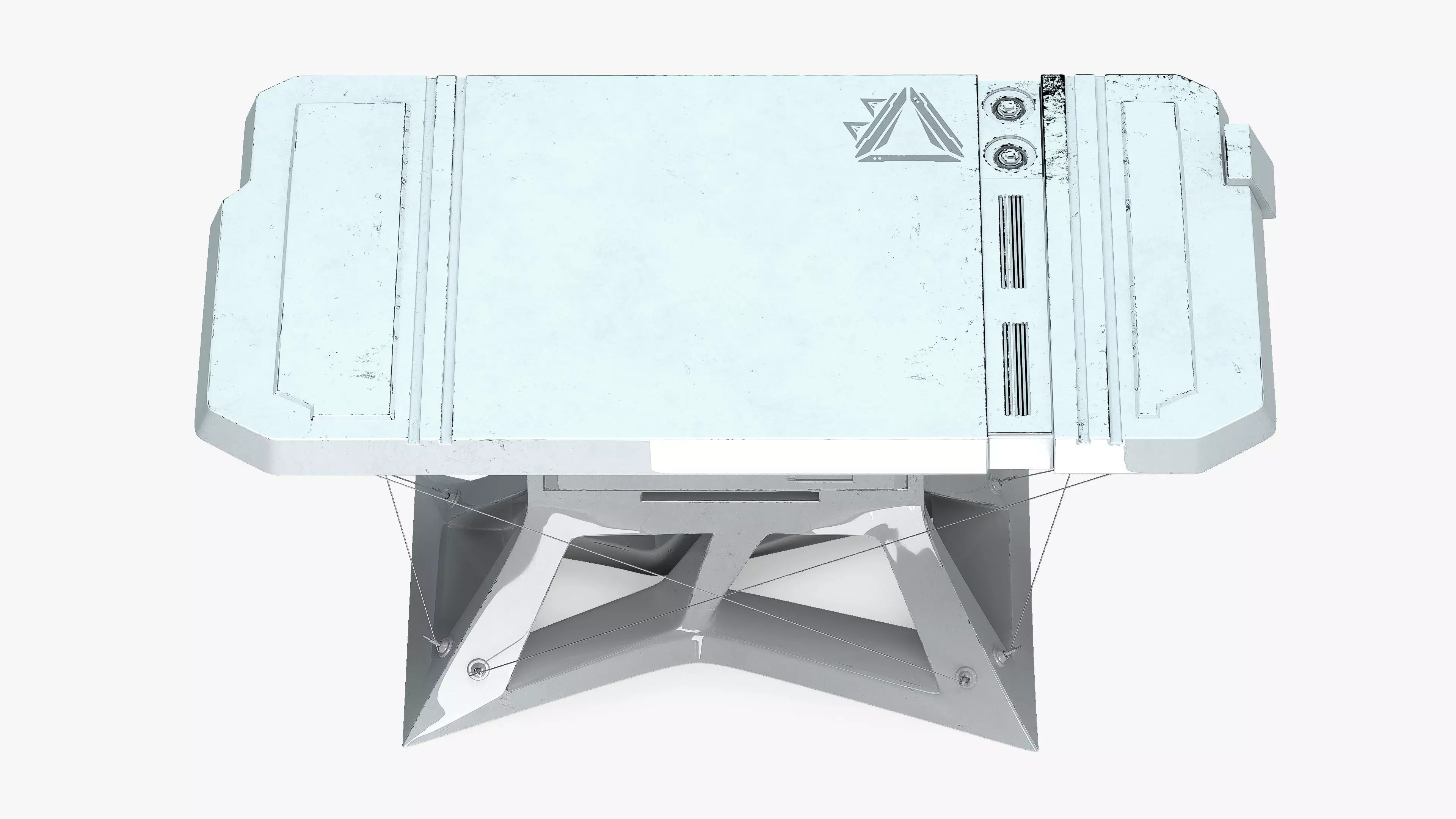 Table Sci-Fi Low-poly 3D model_3