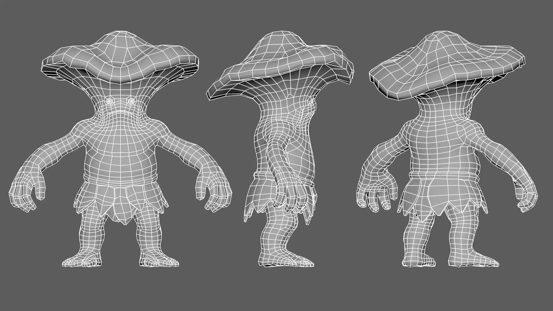 Chanterelle - Game ready character  Low-poly 3D model_6