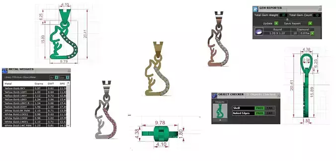 Rabbit Design Jewelry stl 3dm Pendant Model jp0335 3D print model