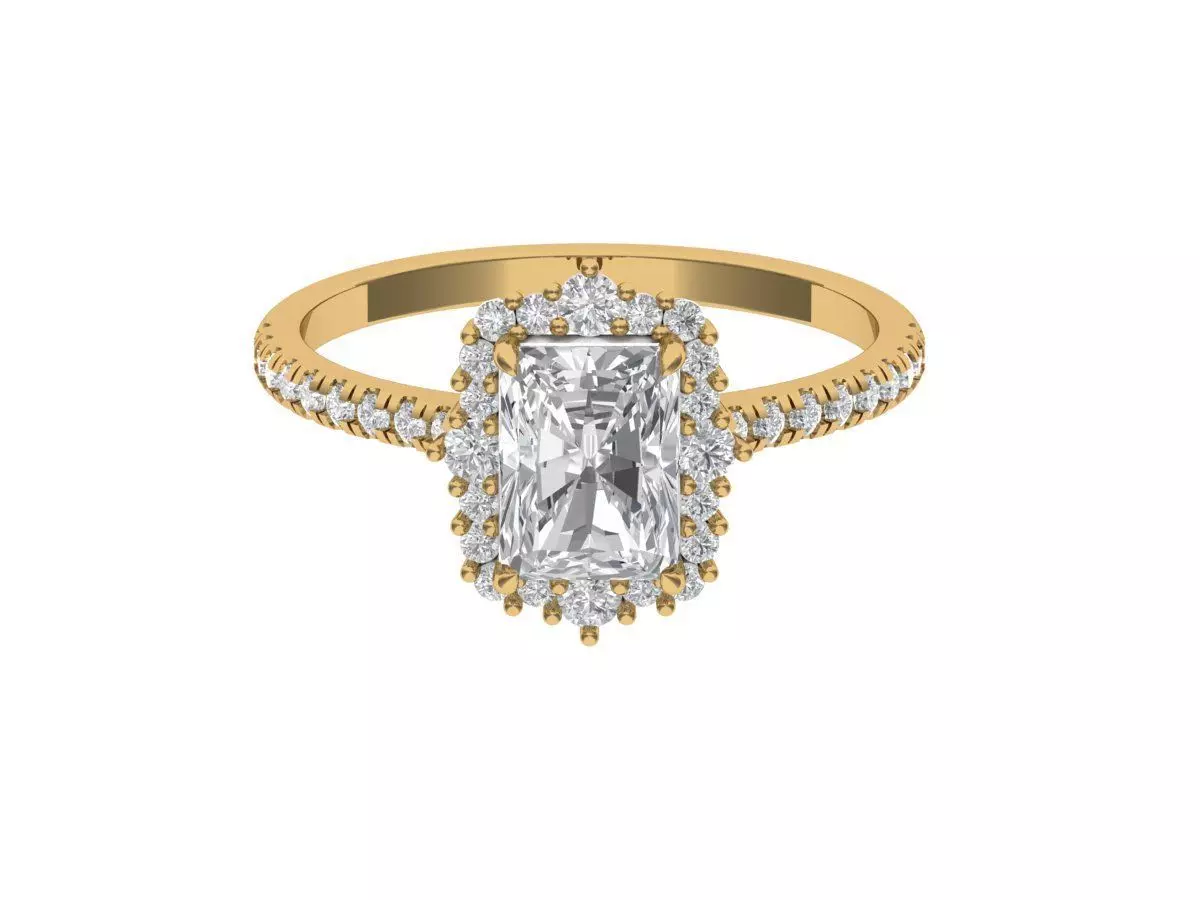 Solitaire ring 3D print model_0