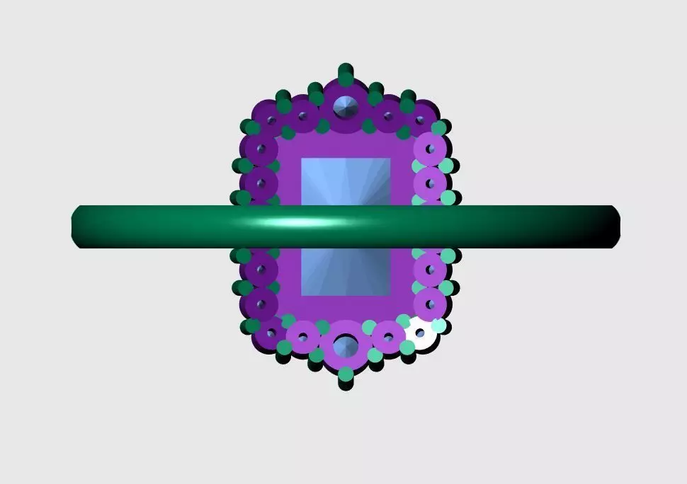 Solitaire ring 3D print model_7